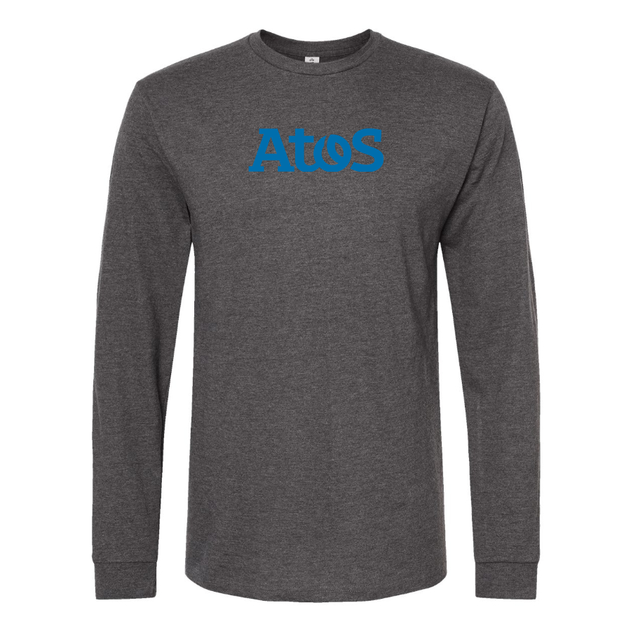 Men's Atos Logo Cotton Long Sleeve T-Shirt