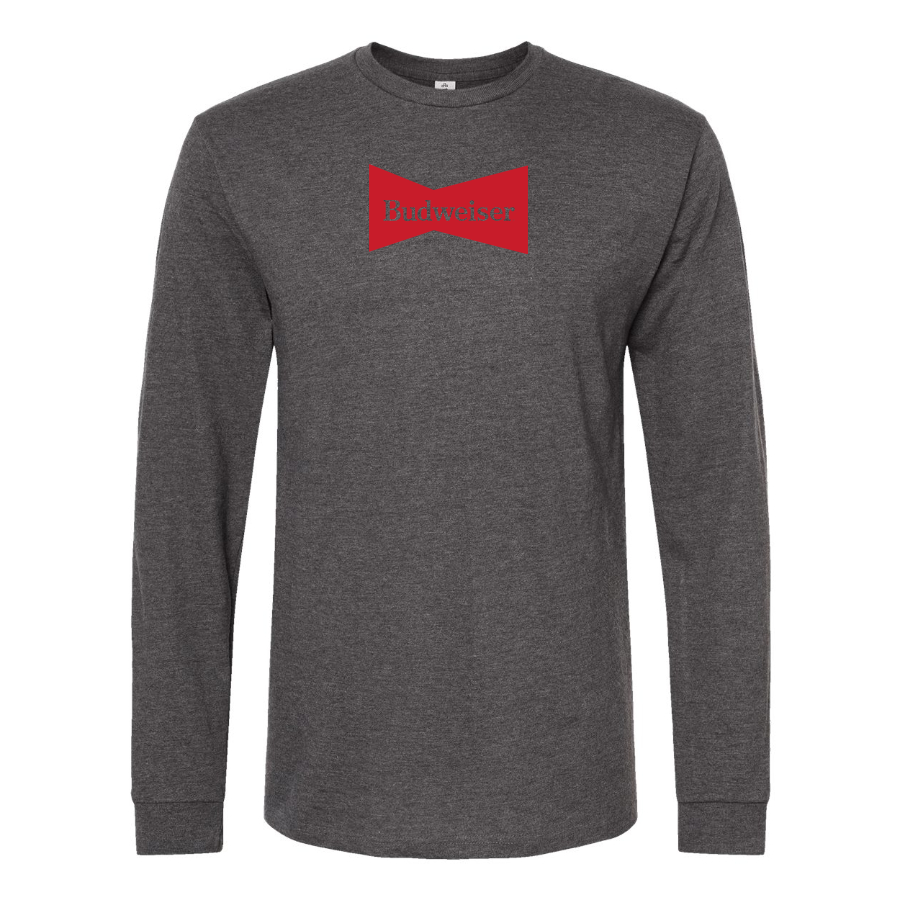 Men's Budweiser Logo Cotton Long Sleeve T-Shirt