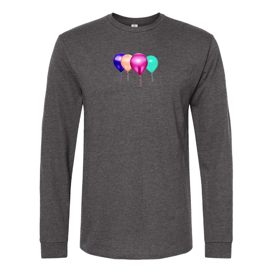 Men's Balloon-Emojis Logo Cotton Long Sleeve T-Shirt
