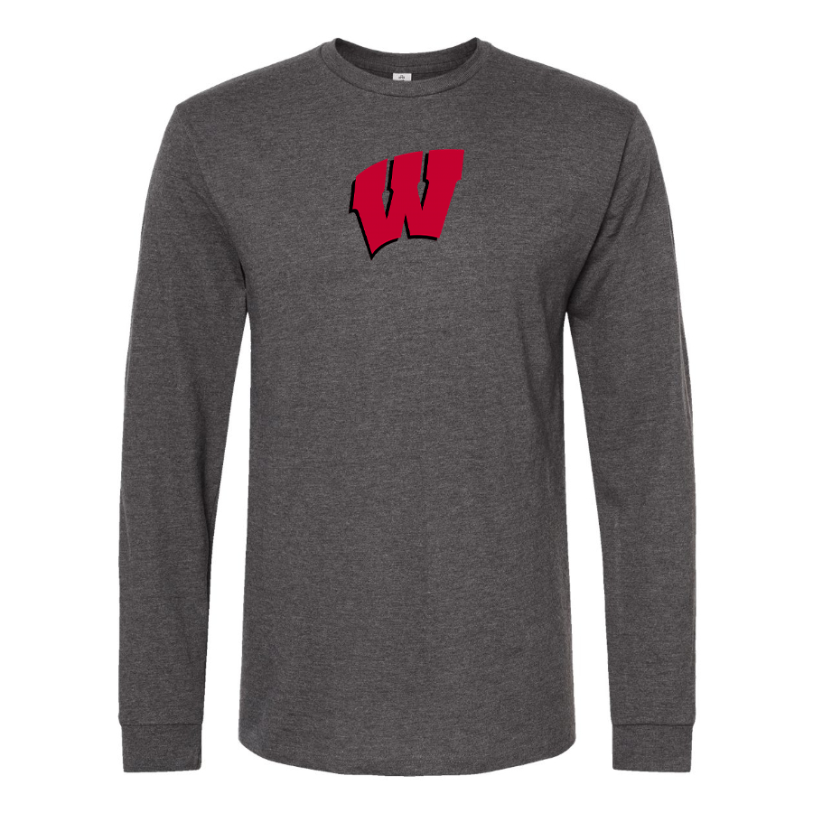 Men's Wisconsin Badgers Logo Cotton Long Sleeve T-Shirt