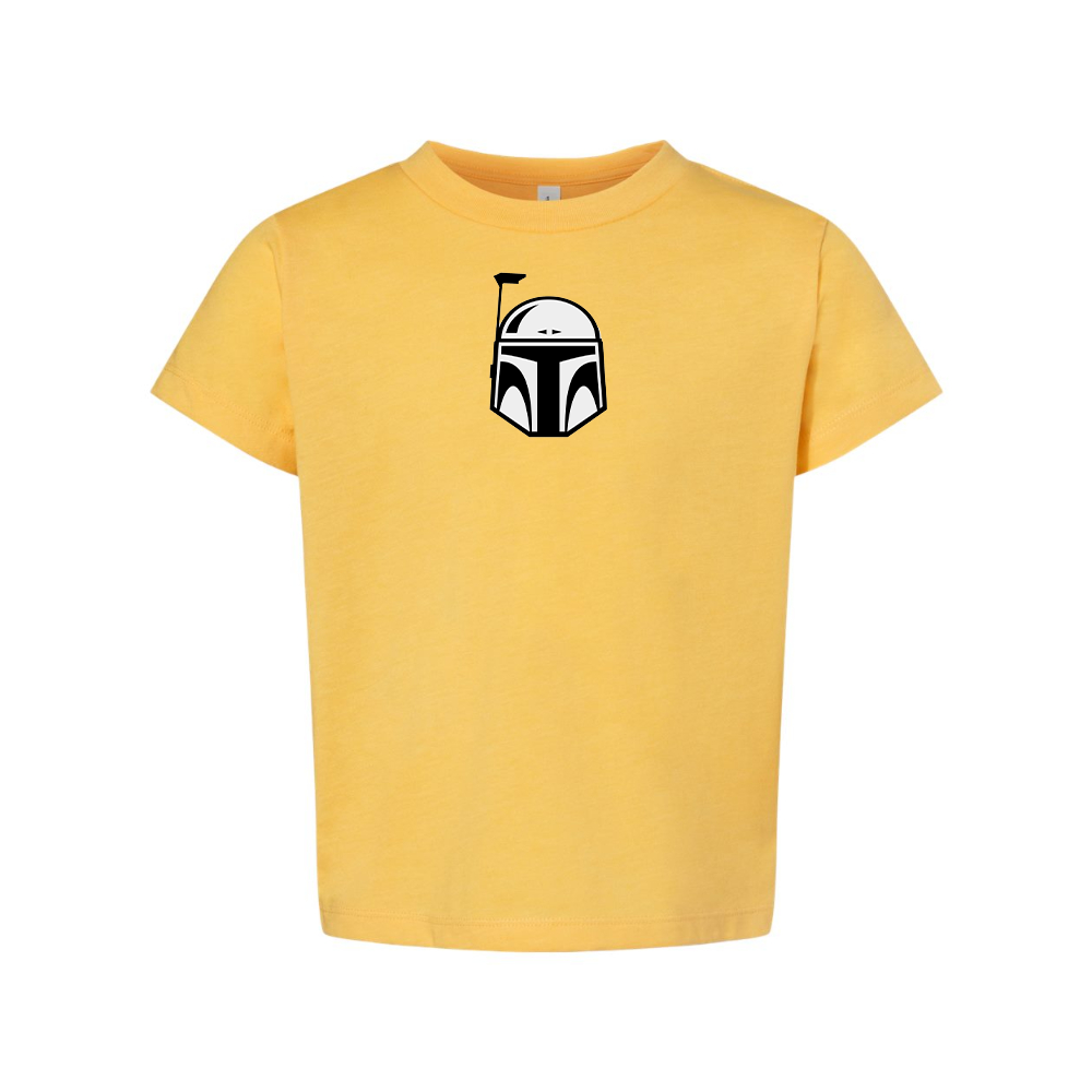 Star Wars Boba Fett Helmet BELLA  CANVAS Toddler Jersey Tee