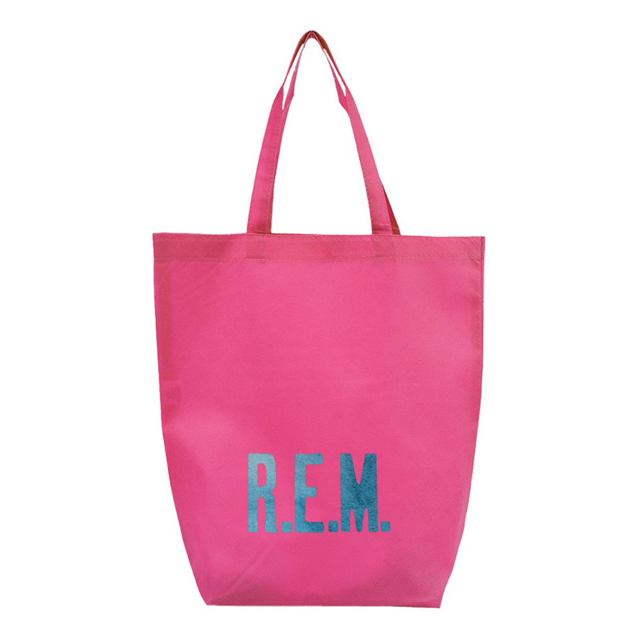 R.E.M. Blue Q-Tees Non-Woven Gusset Bottom Tote