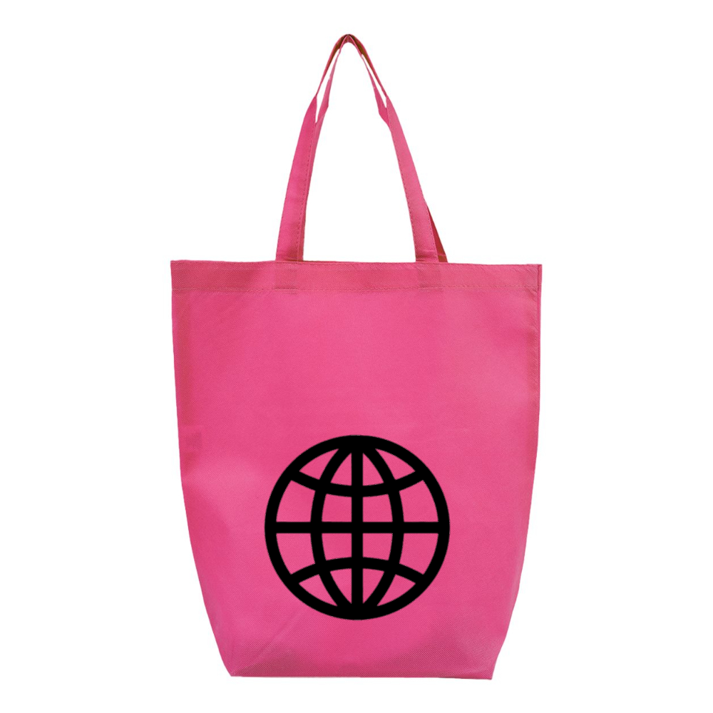 Internet Globe Q-Tees Non-Woven Gusset Bottom Tote