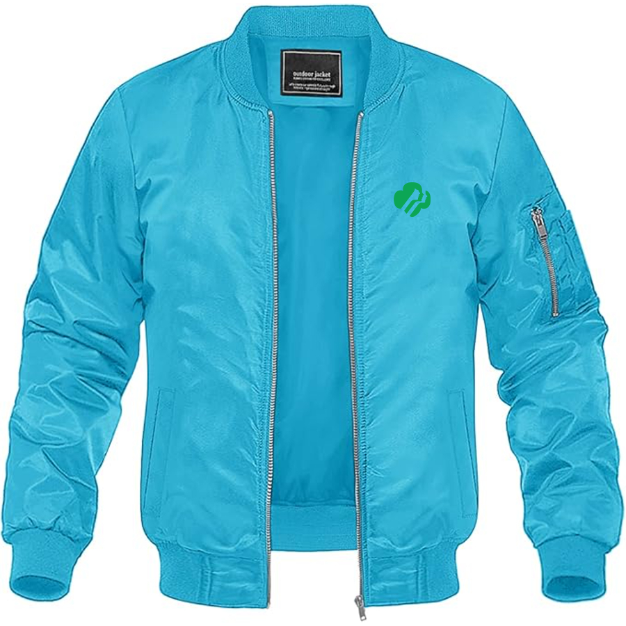 Men's Girl Scouts Logo Lightweight Bomber Jacket Windbreaker Softshell Varsity Jacket Coat