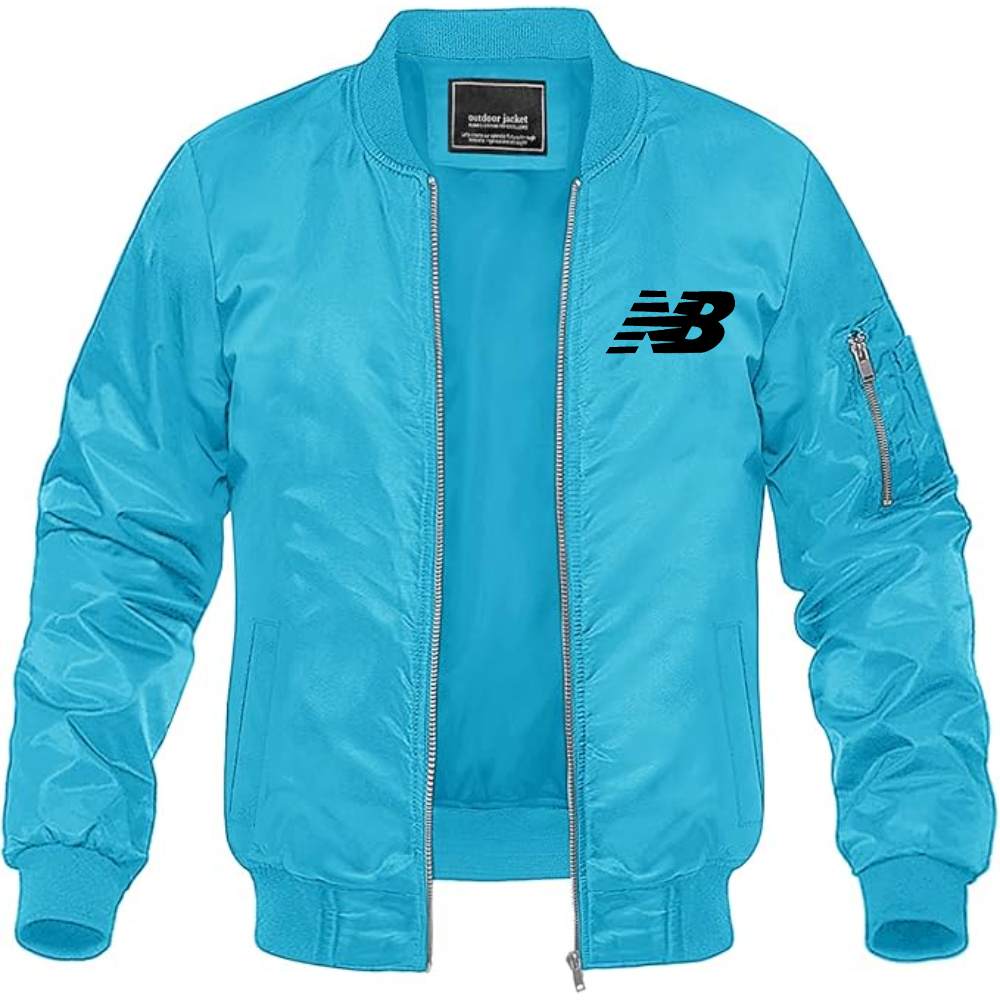 Men's New Balance Logo  Lightweight Bomber Jacket Windbreaker Softshell Varsity Jacket Coat