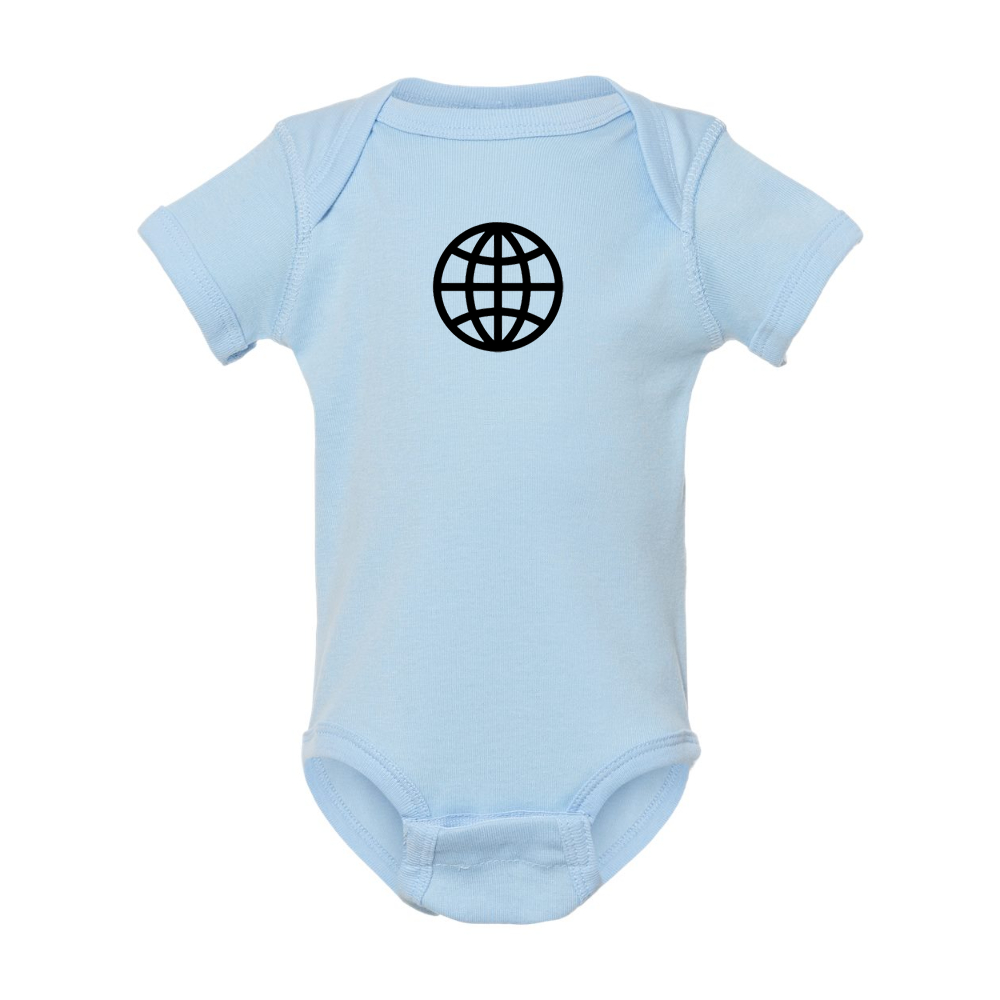 Internet Globe Rabbit Skins Infant Baby Rib Bodysuit