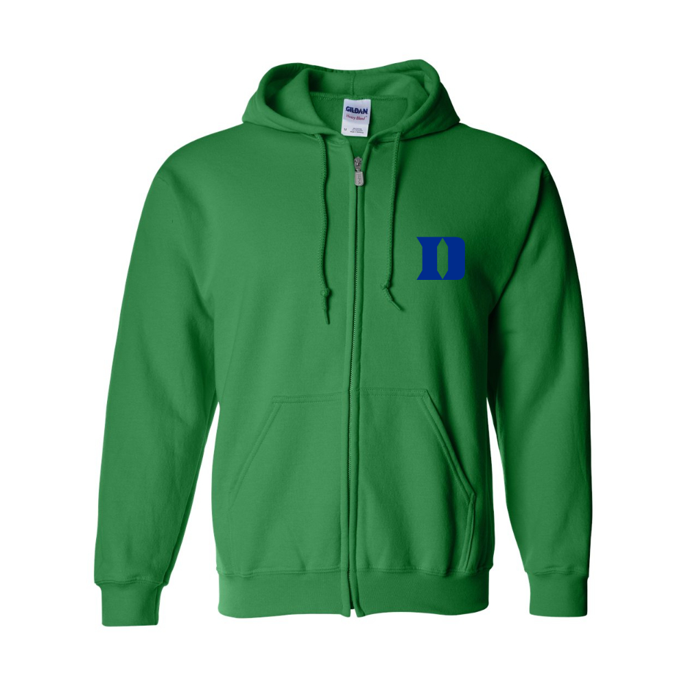 Men's Duke Blue Devils Gildan  Heavy Blend Full Zip Hooded Sweatshirt