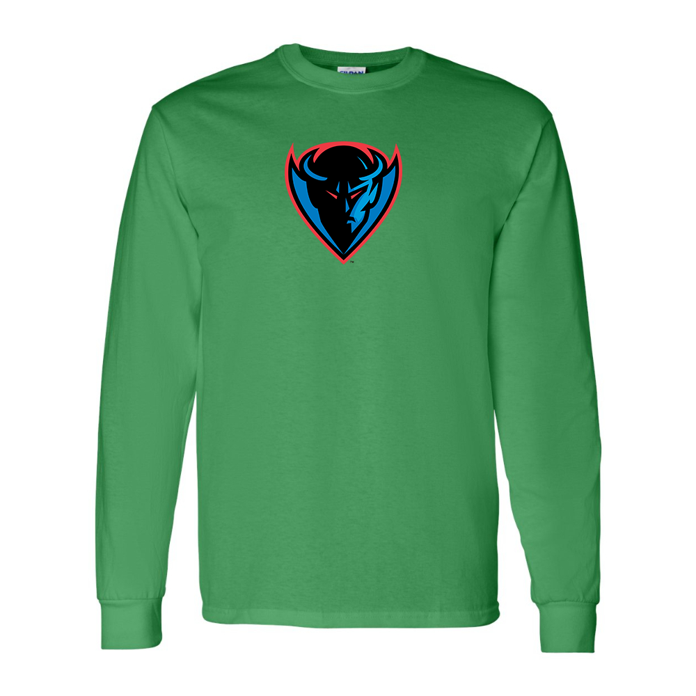 Men's DePaul Blue Demons Gildan Heavy Cotton Long Sleeve T-Shirt