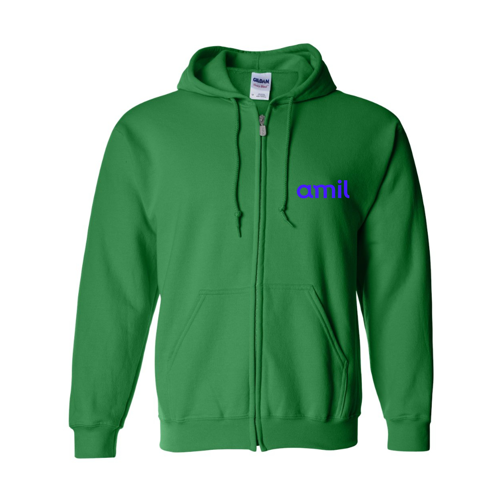 Men's  Amil  Gildan  Heavy Blend Full Zip Hooded Sweatshirt