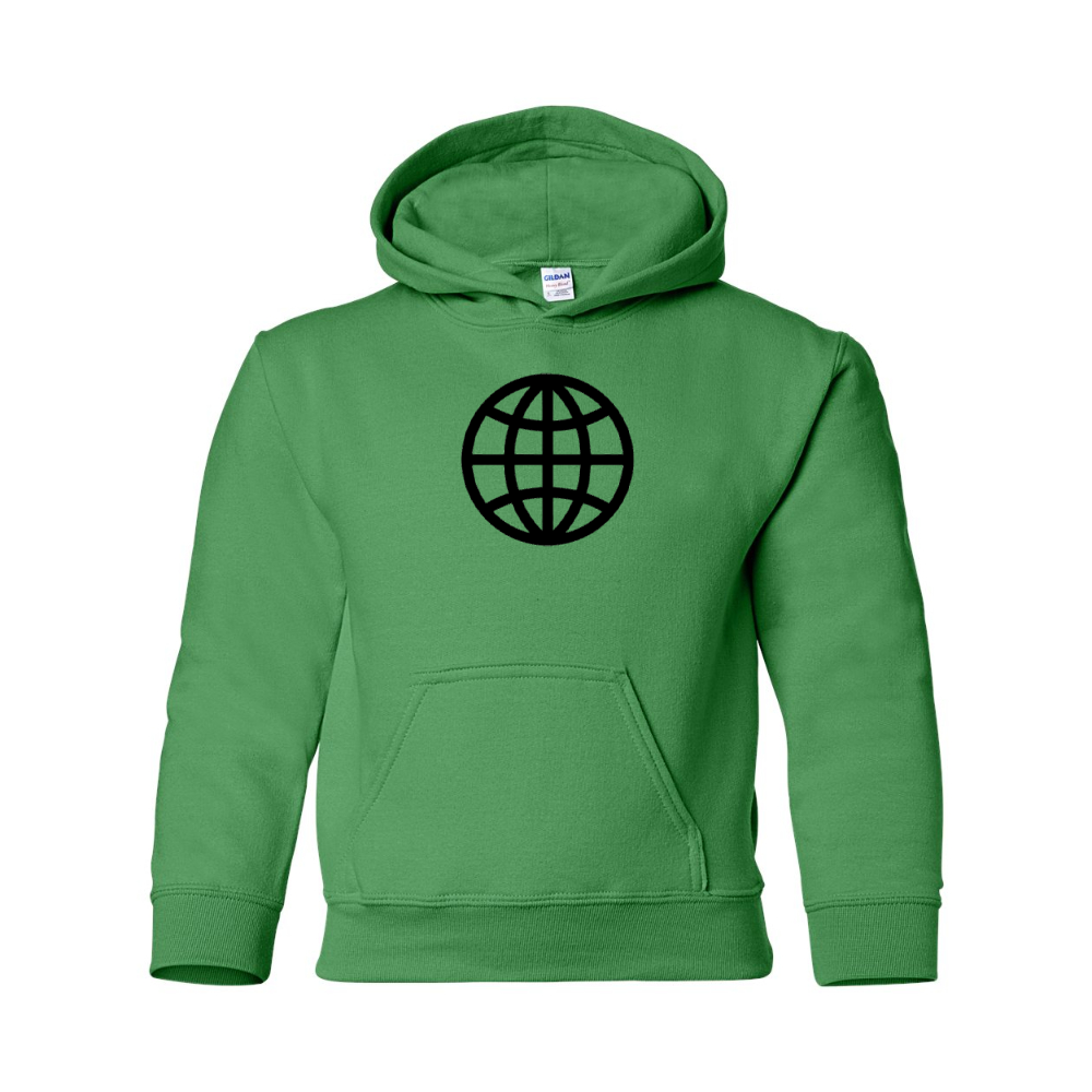 Youth  Internet Globe Gildan Heavy Blend  Hooded Sweatshirt