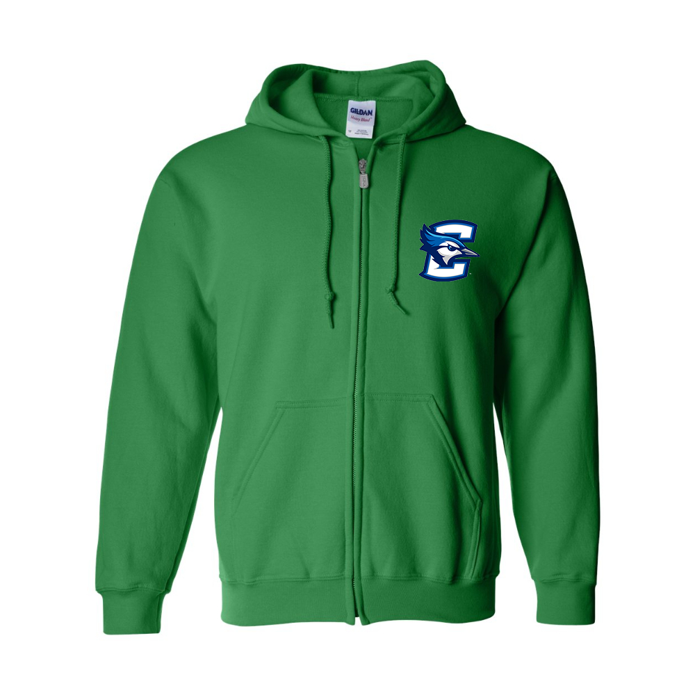 Men's Creighton Bluejays  Gildan  Heavy Blend Full Zip Hooded Sweatshirt