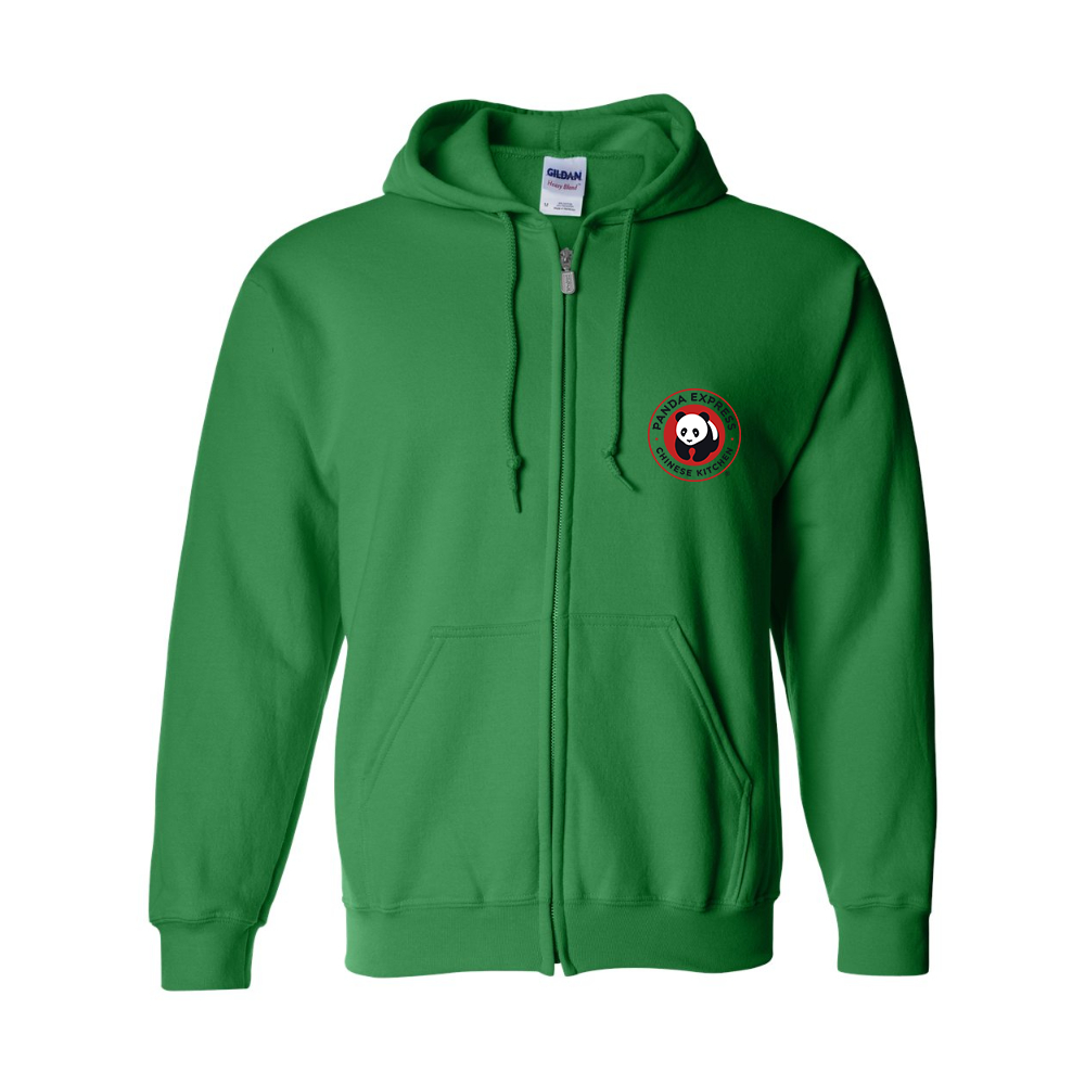 Men's Panda Express Gildan  Heavy Blend Full Zip Hooded Sweatshirt