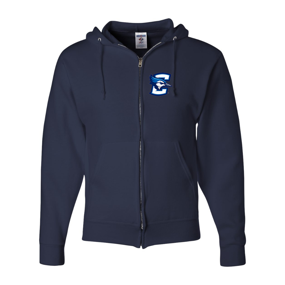 Men's  Creighton Bluejays JERZEES NuBlend Full-Zip Hooded Sweatshirt