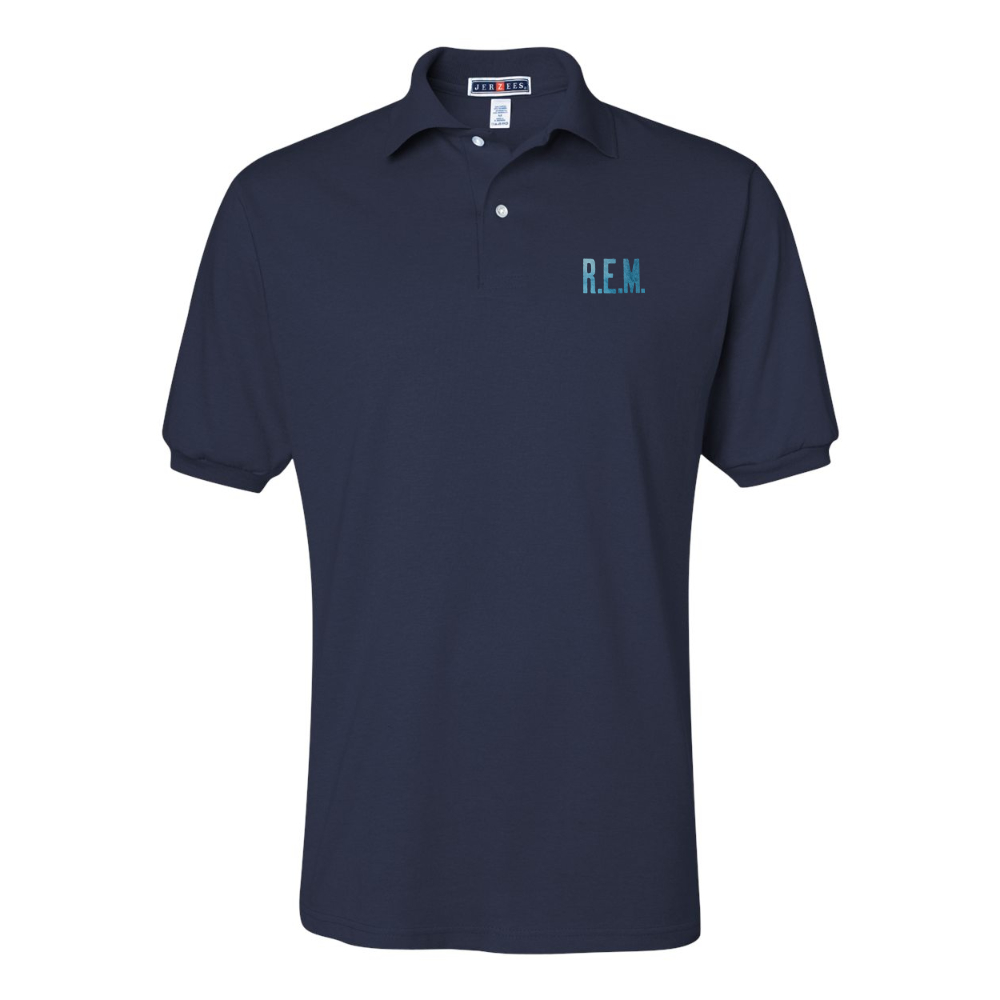 Men's  R.E.M. Blue  JERZEES  SpotShield polo