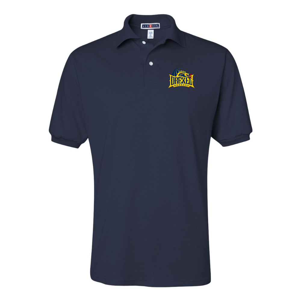 Men's Drexel Dragons JERZEES  SpotShield polo