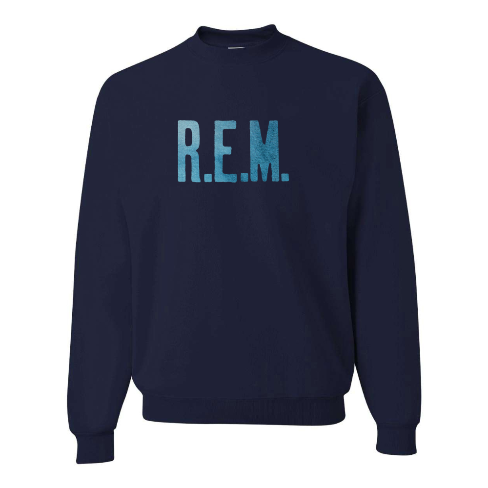 Men's R.E.M. Blue JERZEES NuBlend Crewneck Sweatshirt