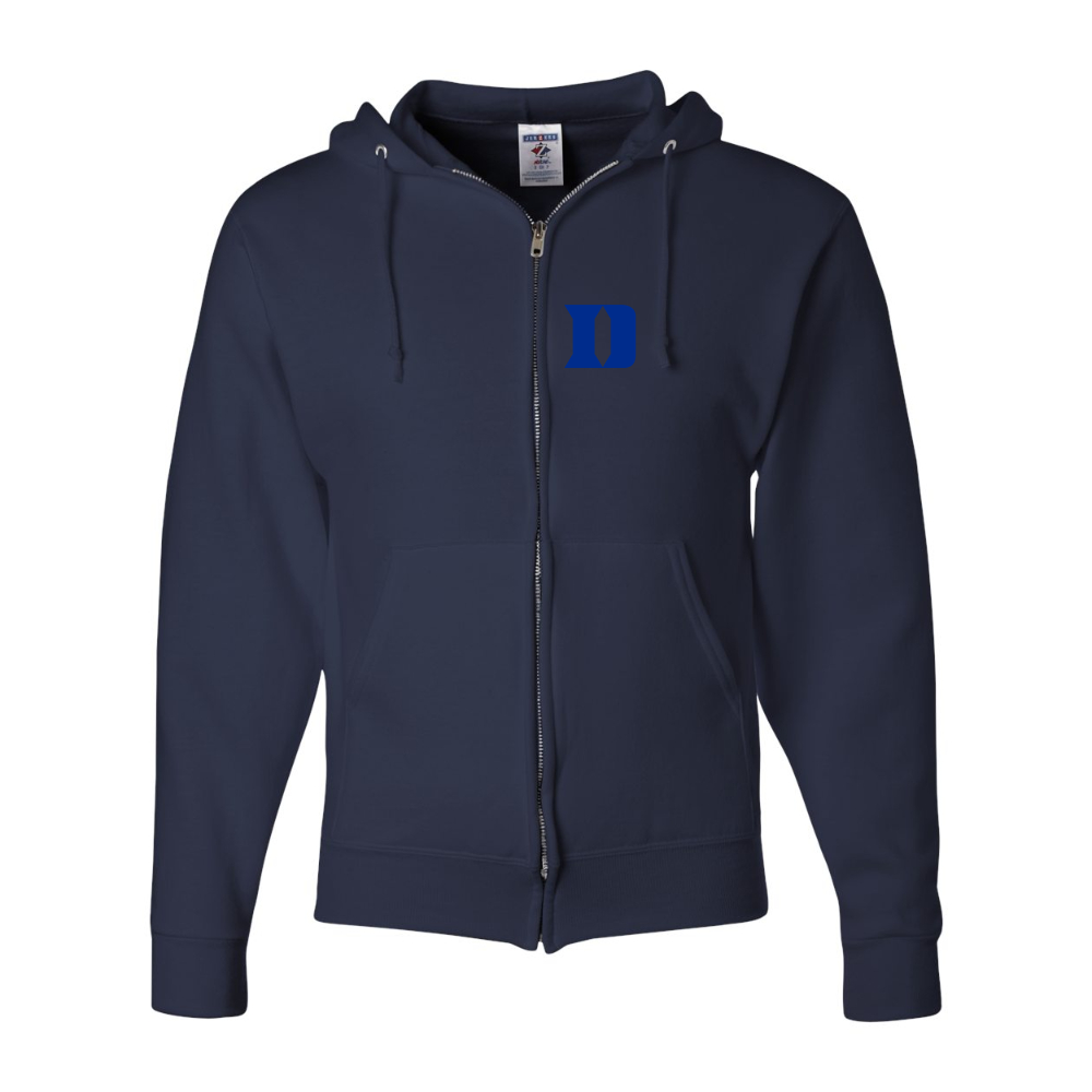 Men's Duke Blue Devils JERZEES NuBlend Full-Zip Hooded Sweatshirt