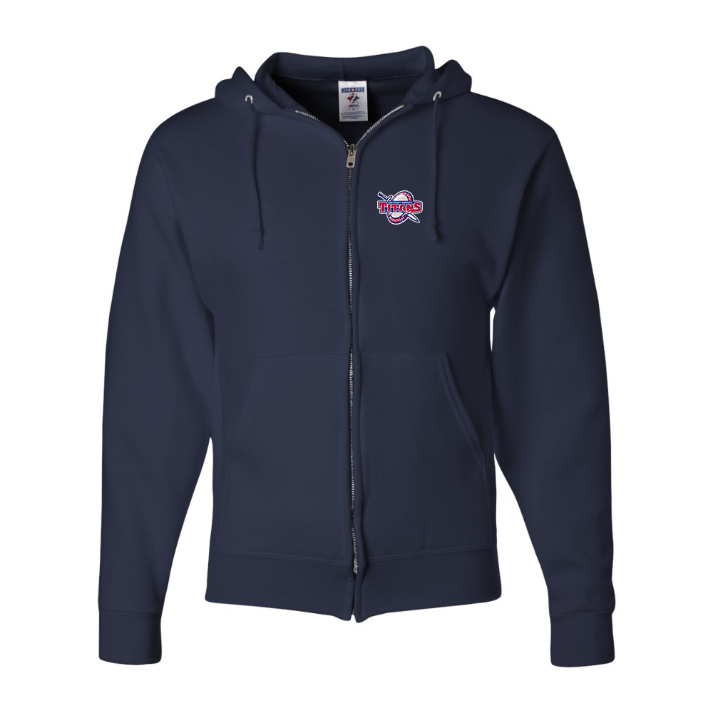 Men's  Detroit Titans  JERZEES NuBlend Full-Zip Hooded Sweatshirt