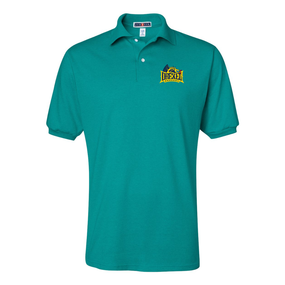 Men's Drexel Dragons JERZEES  SpotShield polo