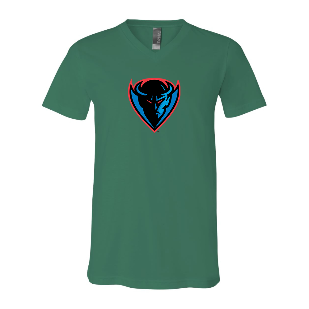 DePaul Blue Demons BELLA  CANVAS - Jersey V-Neck T-Shirt