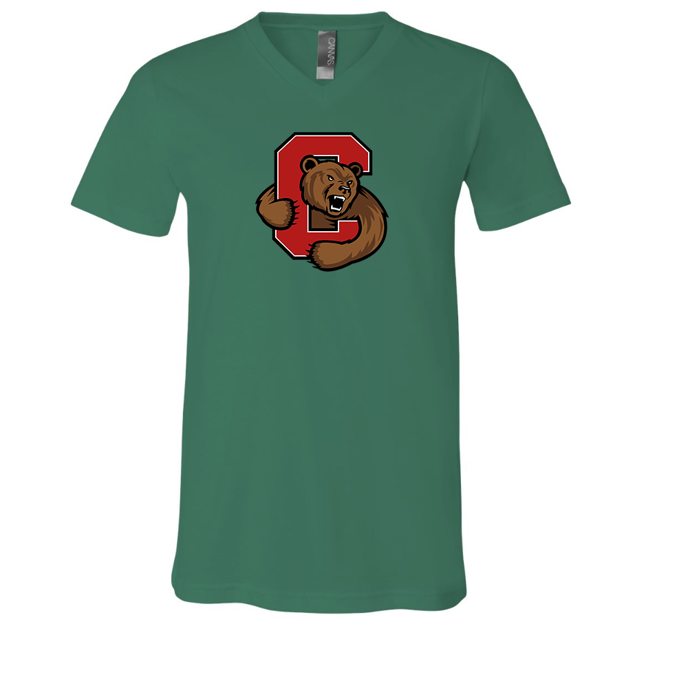 Cornell Big Red BELLA  CANVAS - Jersey V-Neck T-Shirt