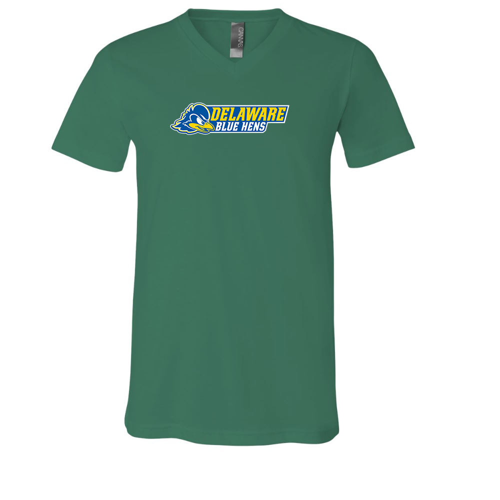 Delaware Blue Hens BELLA  CANVAS - Jersey V-Neck T-Shirt