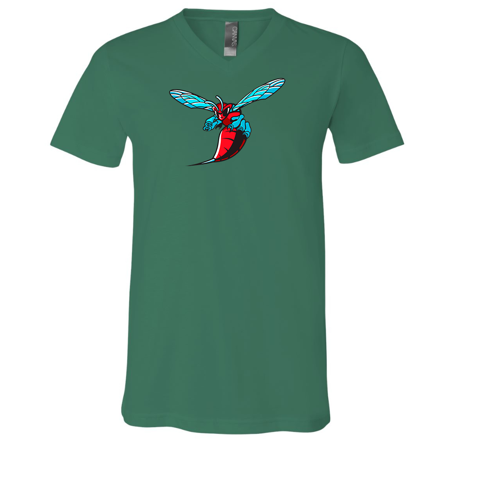 Delaware State Hornets BELLA  CANVAS - Jersey V-Neck T-Shirt