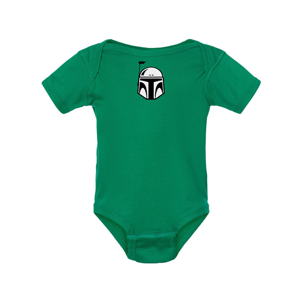Star Wars Boba Fett Helmet Rabbit Skins Infant Baby Rib Bodysuit