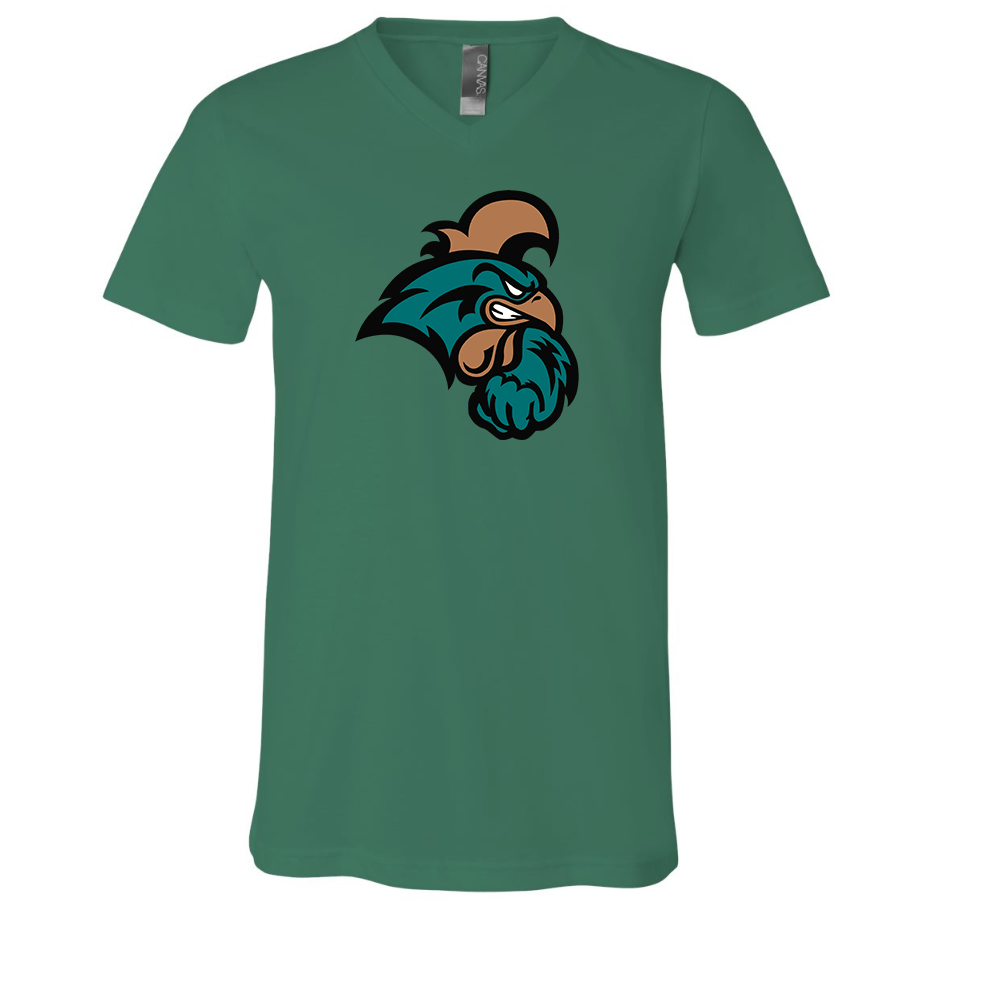 Coastal Carolina Chanticleers  BELLA  CANVAS - Jersey V-Neck T-Shirt