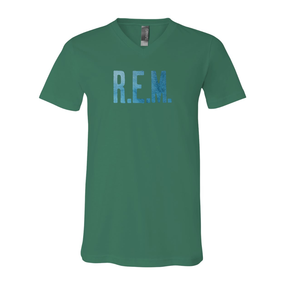 R.E.M. Blue BELLA  CANVAS - Jersey V-Neck T-Shirt