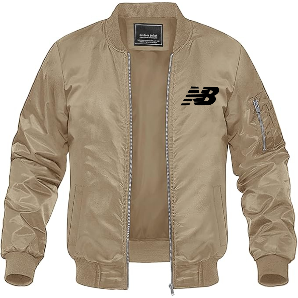 Men's New Balance Logo  Lightweight Bomber Jacket Windbreaker Softshell Varsity Jacket Coat