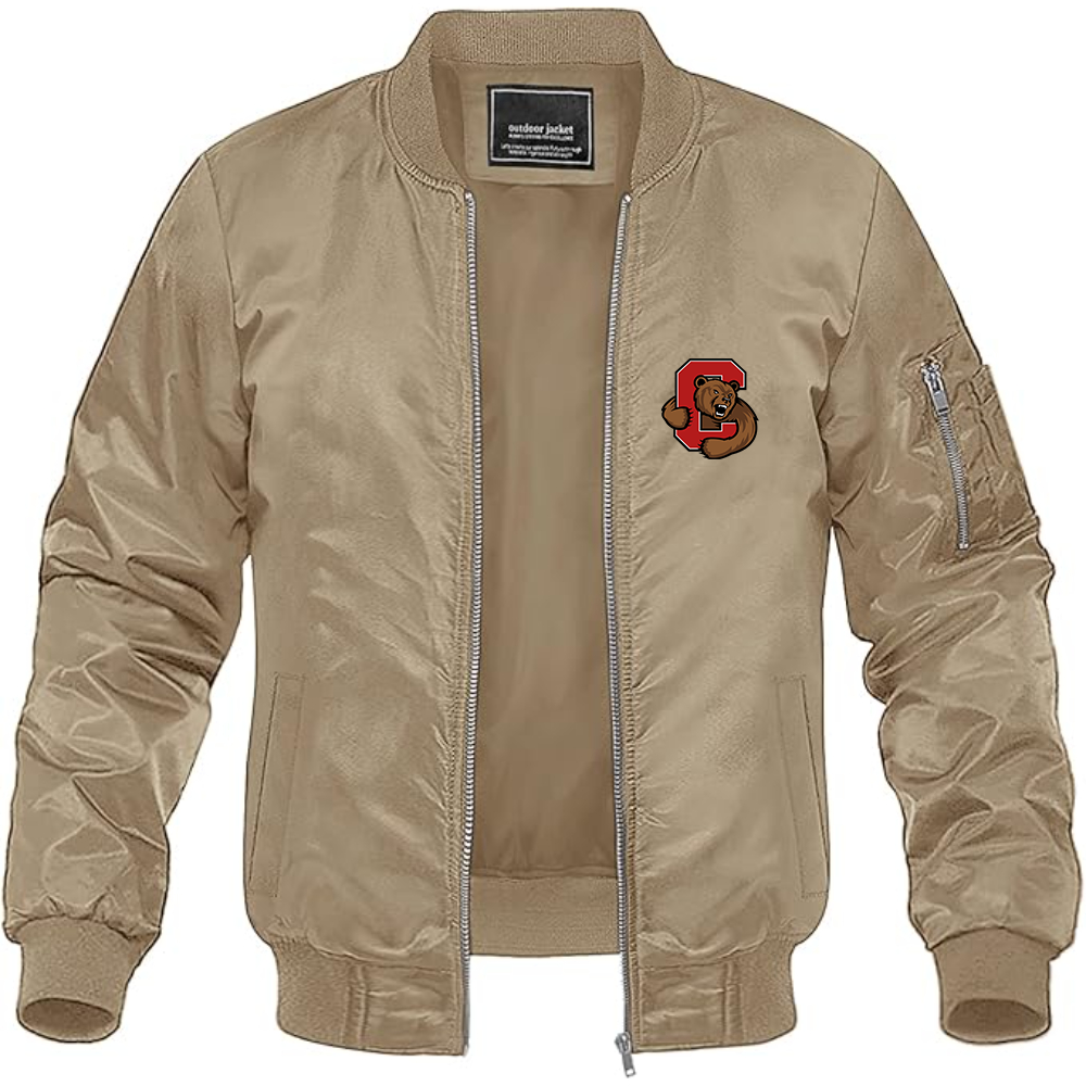 Men's Cornell Big Red Lightweight Bomber Jacket Windbreaker Softshell Varsity Jacket Coat