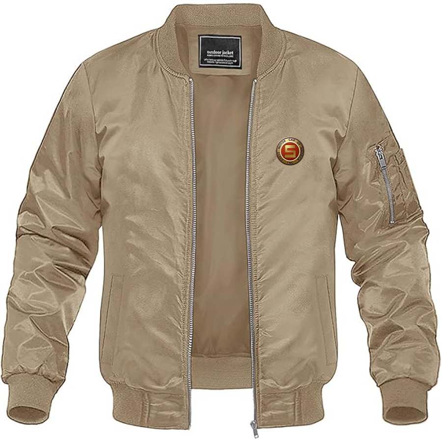 Men's Stutz Motor Company Logo Lightweight Bomber Jacket Windbreaker Softshell Varsity Jacket Coat
