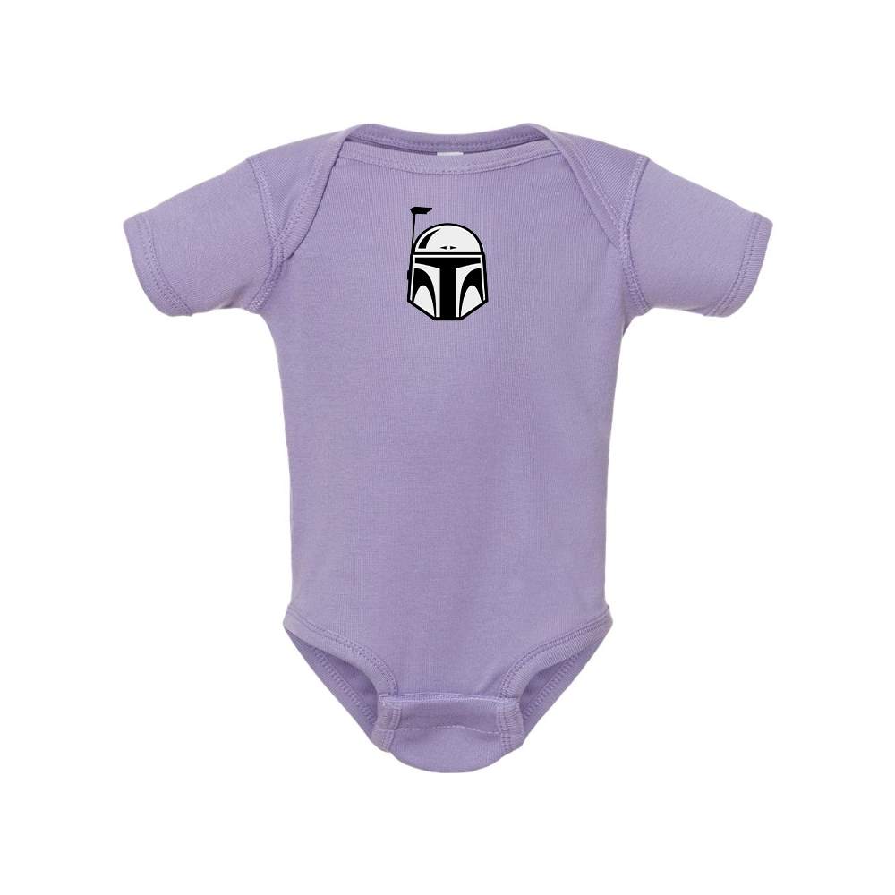 Star Wars Boba Fett Helmet Rabbit Skins Infant Baby Rib Bodysuit