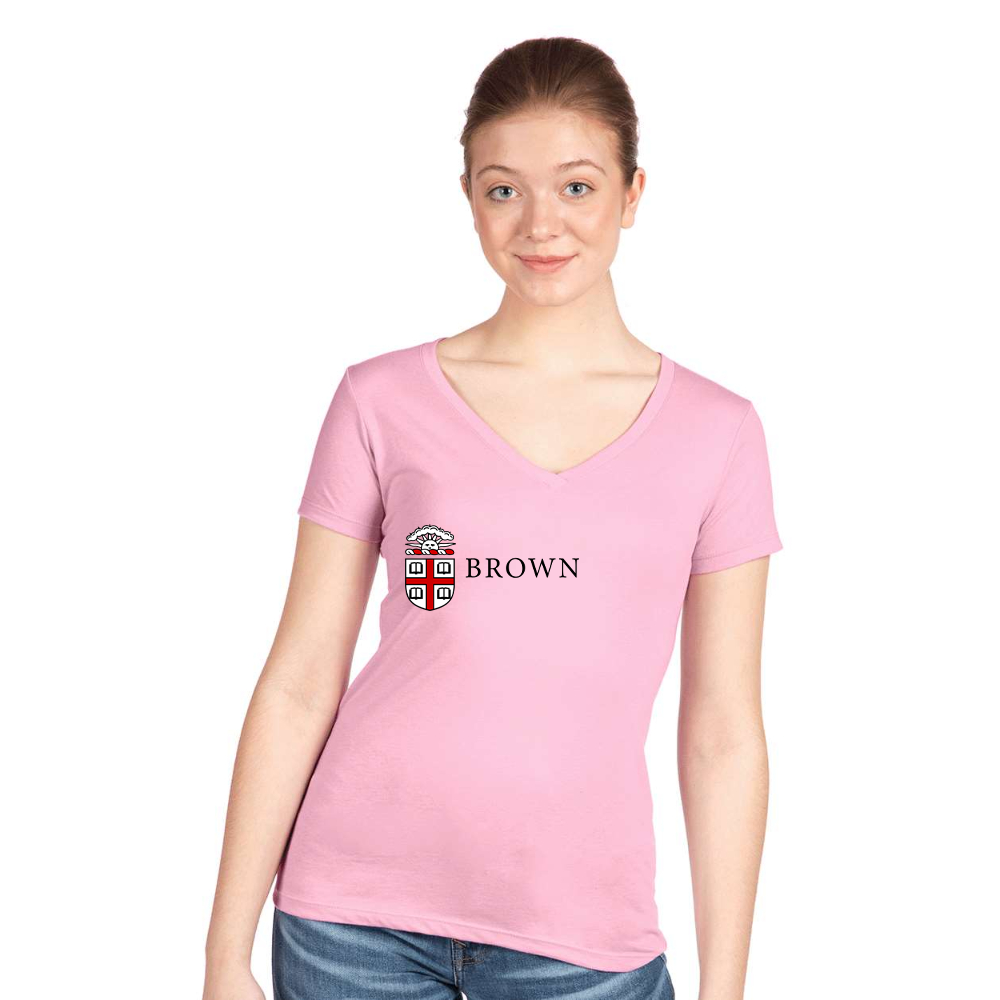 Women's Brown University Next Level V-Neck T-Shirt