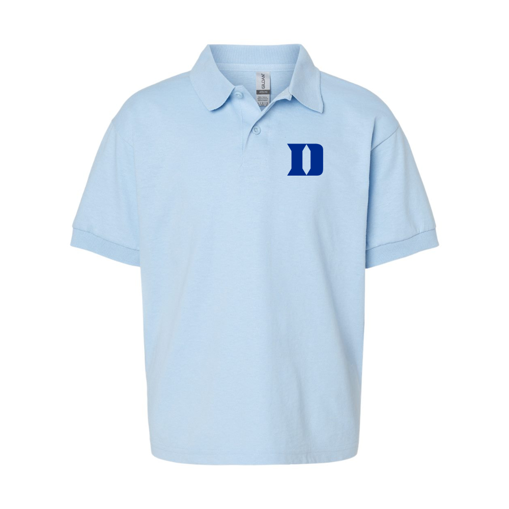 Youth  Duke Blue Devils Gildan Dry Blend Jersey Polo