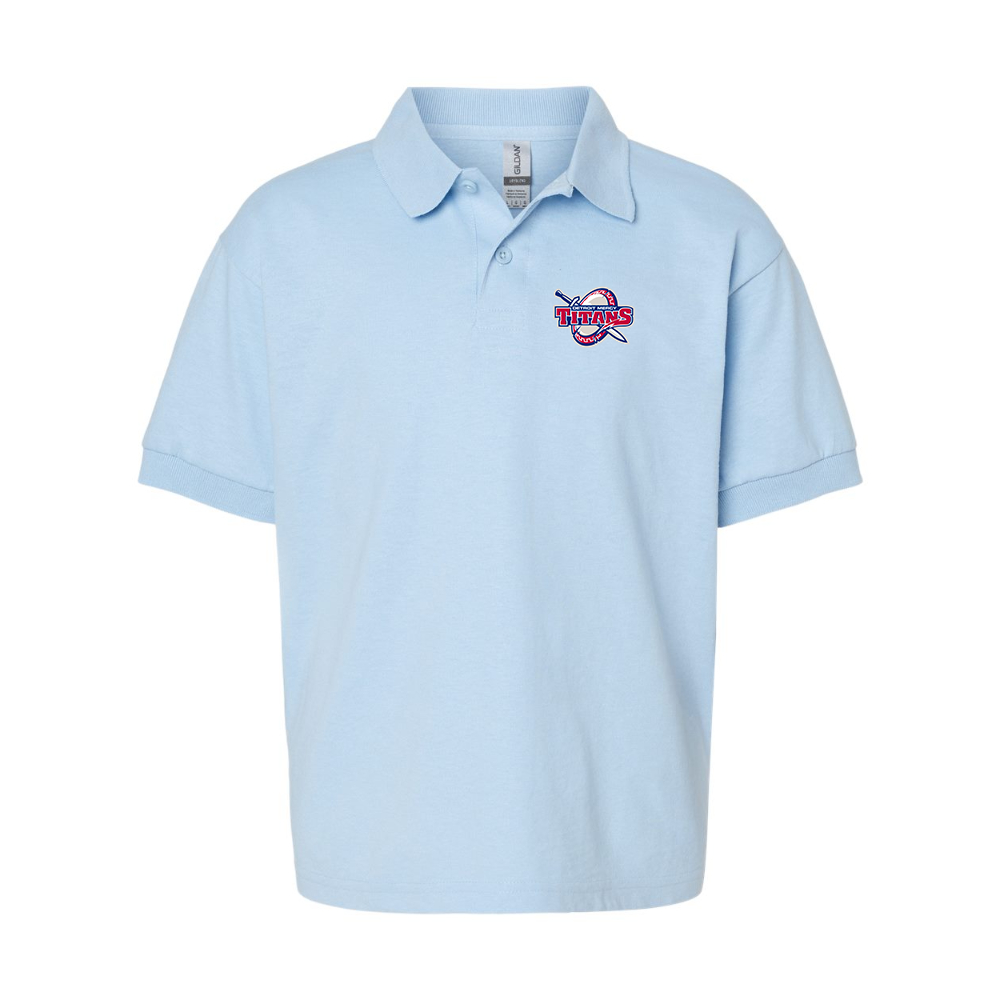 Youth Detroit Titans  Gildan Dry Blend Jersey Polo