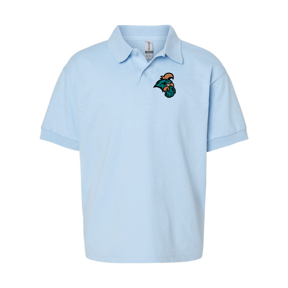 Youth    Coastal Carolina Chanticleers  Gildan Dry Blend Jersey Polo