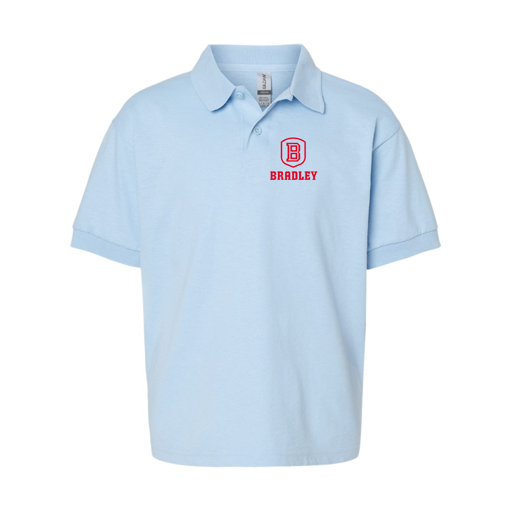 Youth Bradley Braves Gildan Dry Blend Jersey Polo