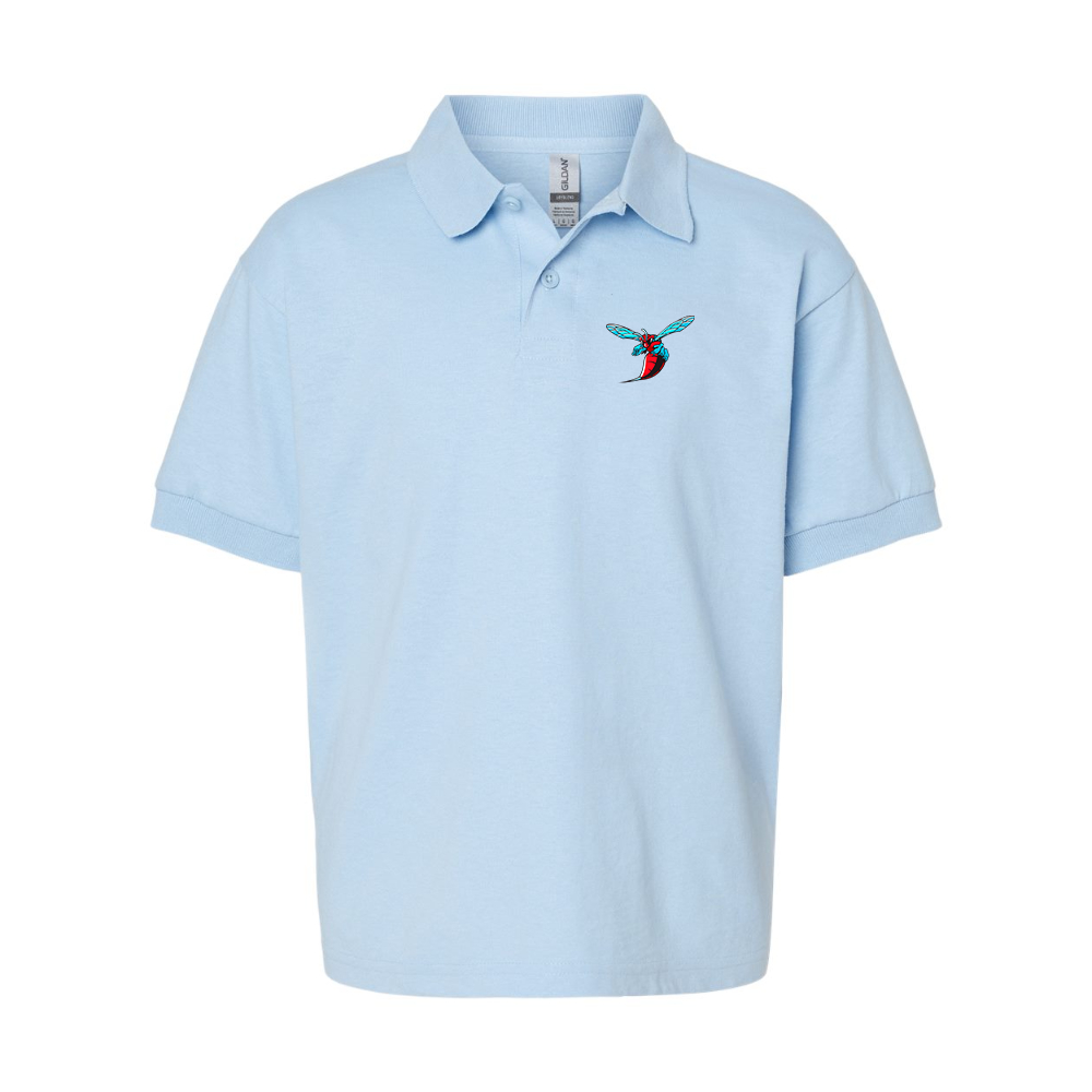 Youth Delaware State Hornets Gildan Dry Blend Jersey Polo