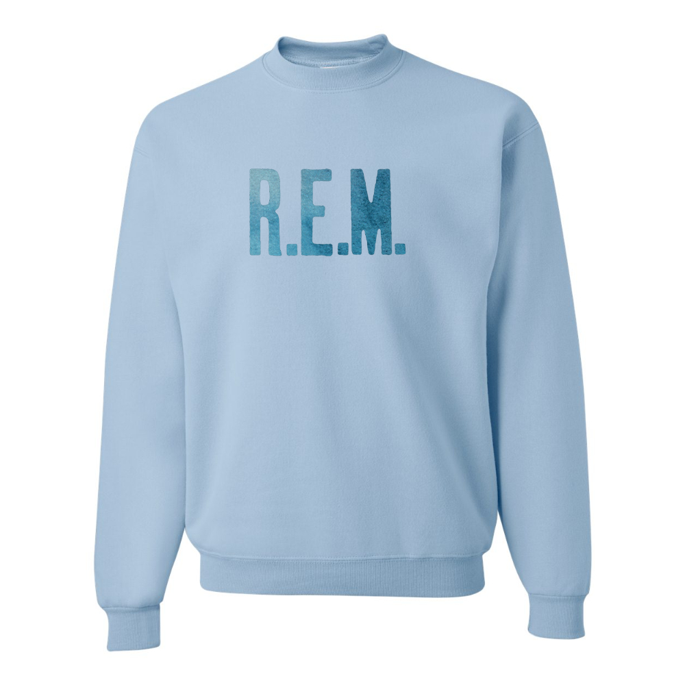 Men's R.E.M. Blue JERZEES NuBlend Crewneck Sweatshirt
