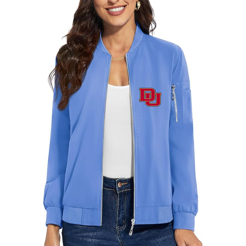 Women's Denver Pioneers  Premium Bomber Jacket with Polished Detailing and Functional Sleeve Pocket Modern Luxury Outerwear