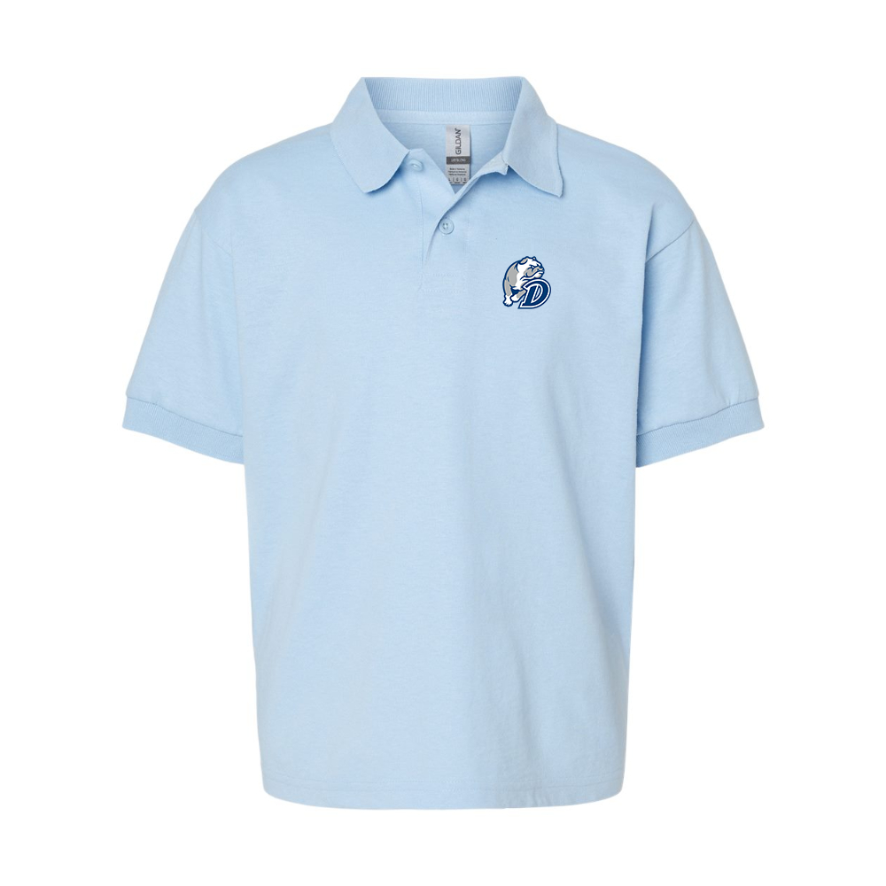 Youth  Drake Bulldogs Gildan Dry Blend Jersey Polo