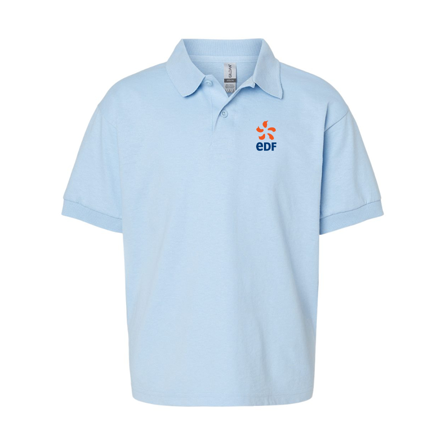 Youth Edf Gildan Dry Blend Jersey Polo