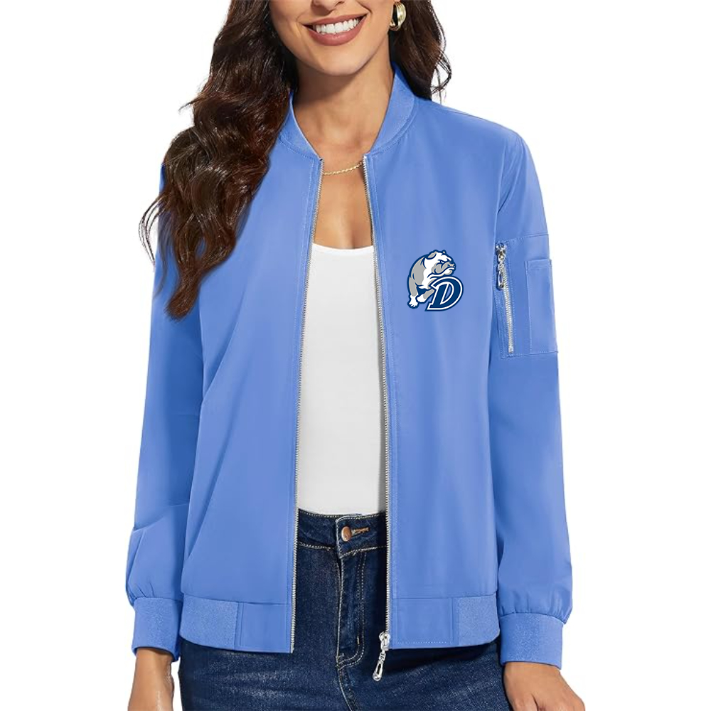 Women's Drake Bulldogs Premium Bomber Jacket with Polished Detailing and Functional Sleeve Pocket Modern Luxury Outerwear