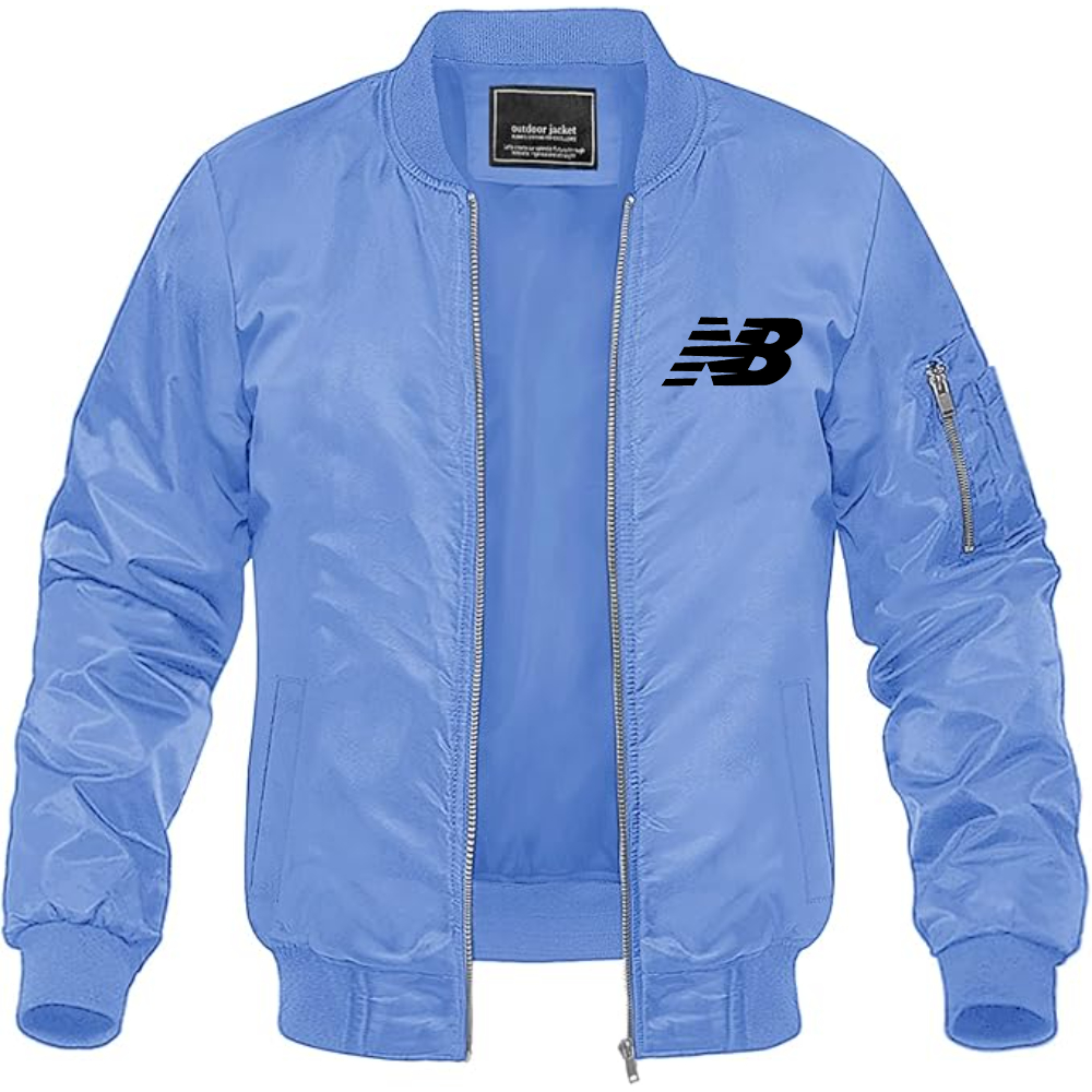 Men's New Balance Logo  Lightweight Bomber Jacket Windbreaker Softshell Varsity Jacket Coat