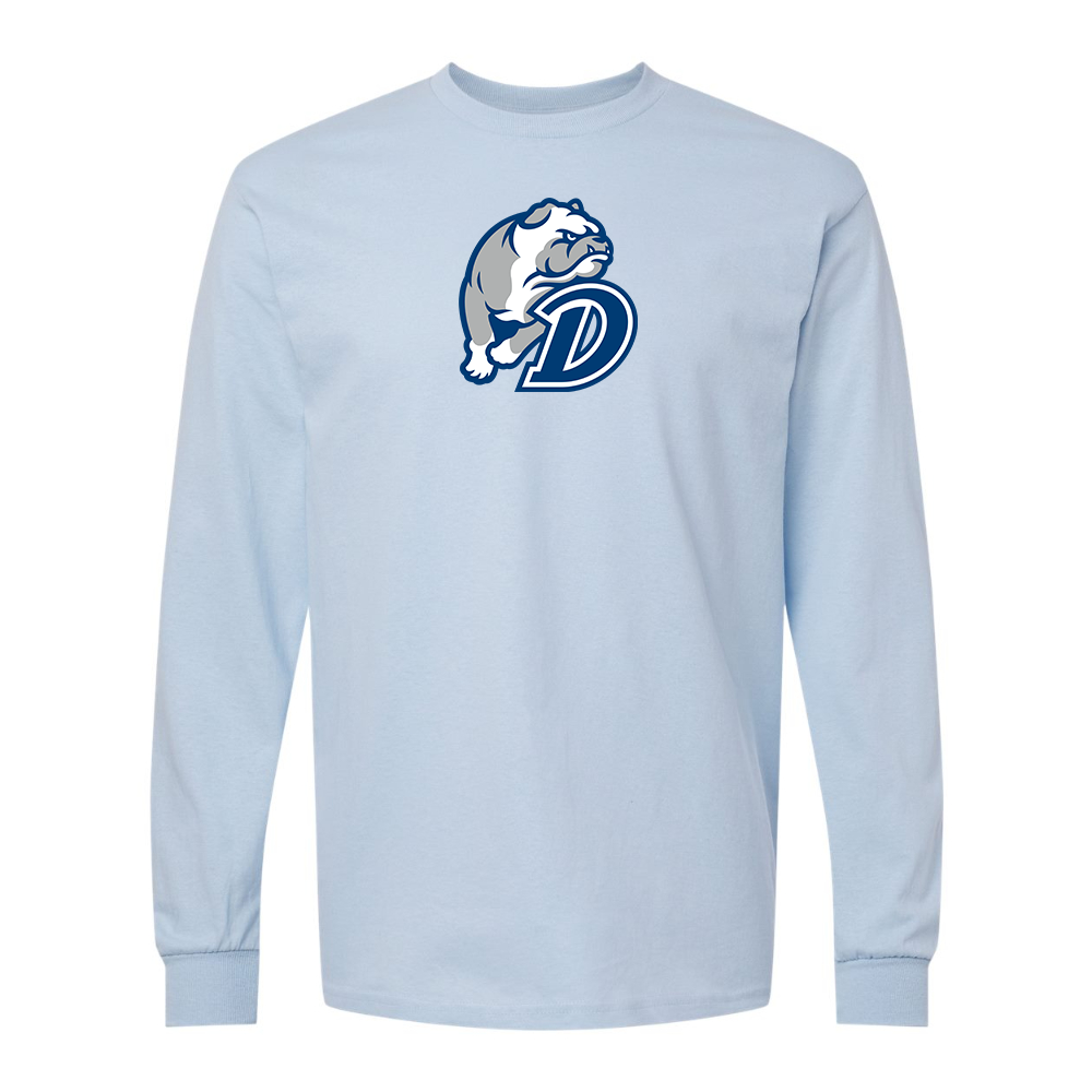 Men's Drake Bulldogs Gildan Heavy Cotton Long Sleeve T-Shirt
