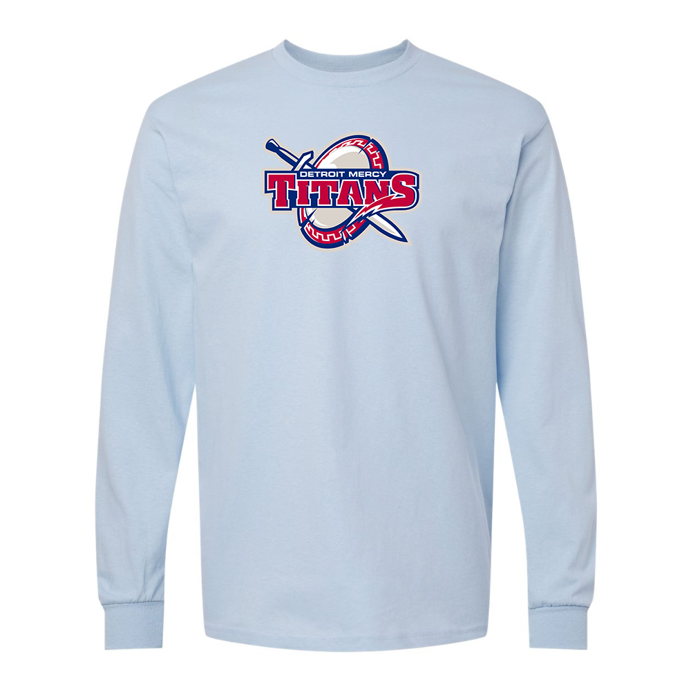 Men's Detroit Titans  Gildan Heavy Cotton Long Sleeve T-Shirt