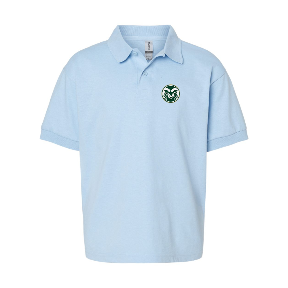 Youth Colorado State Rams  Gildan Dry Blend Jersey Polo