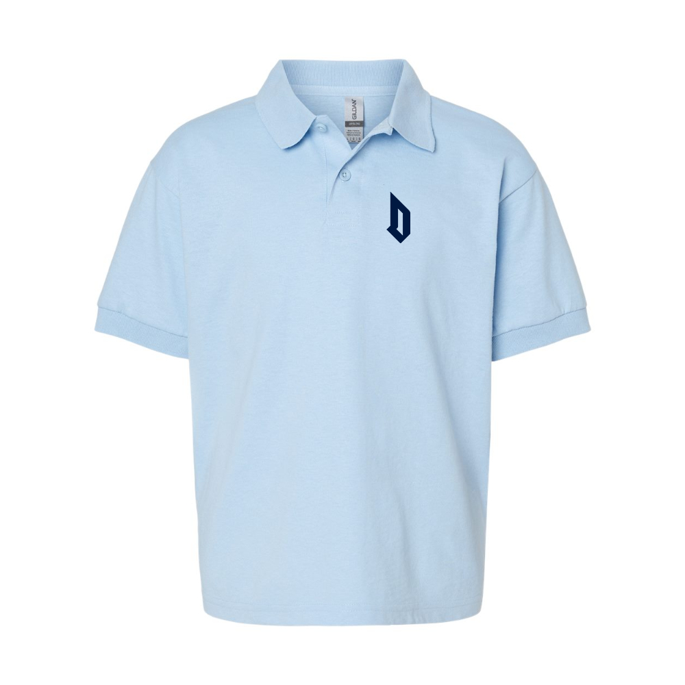 Youth   Duquesne Dukes Gildan Dry Blend Jersey Polo
